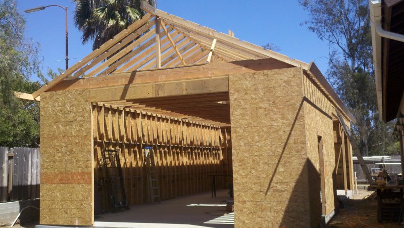 Каркасный гараж из OSB