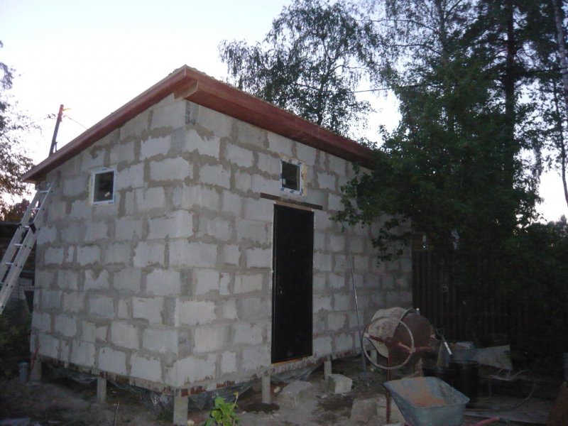 Сарай из блоков (72 фото)