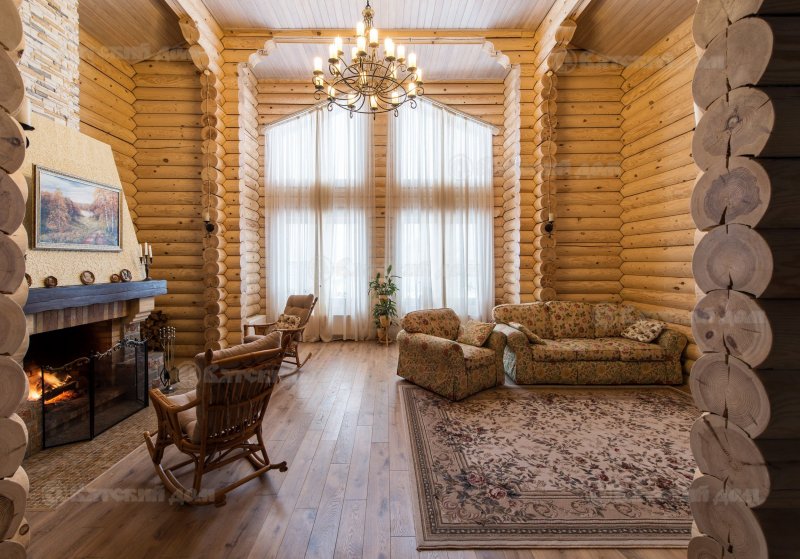 Срубы домов +из оцилиндрованного бревна