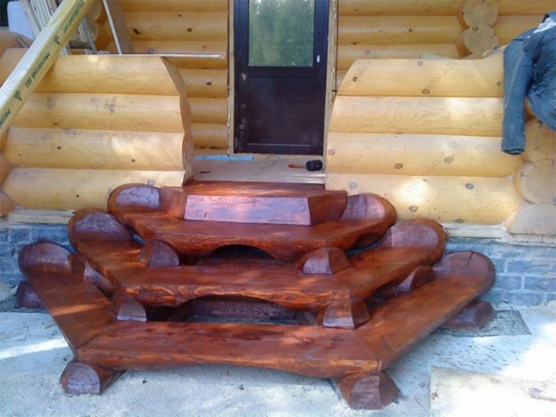 Ступеньки из сруба