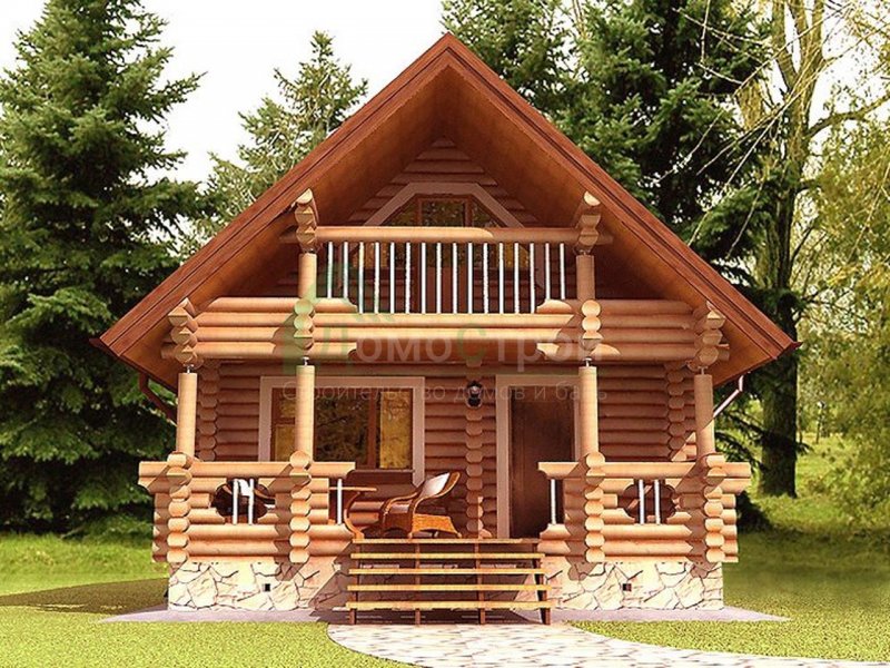 Скамья из бревна