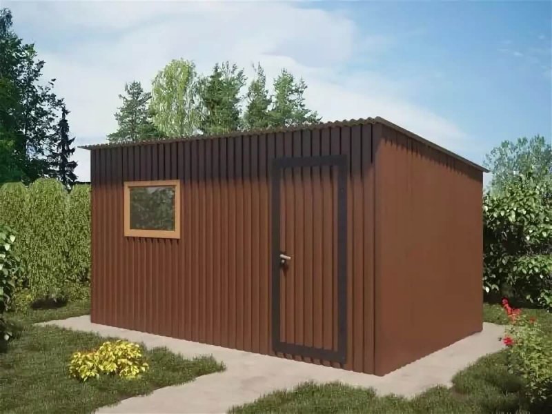 Сарай из металлопрофиля 2,5 на 6 метров