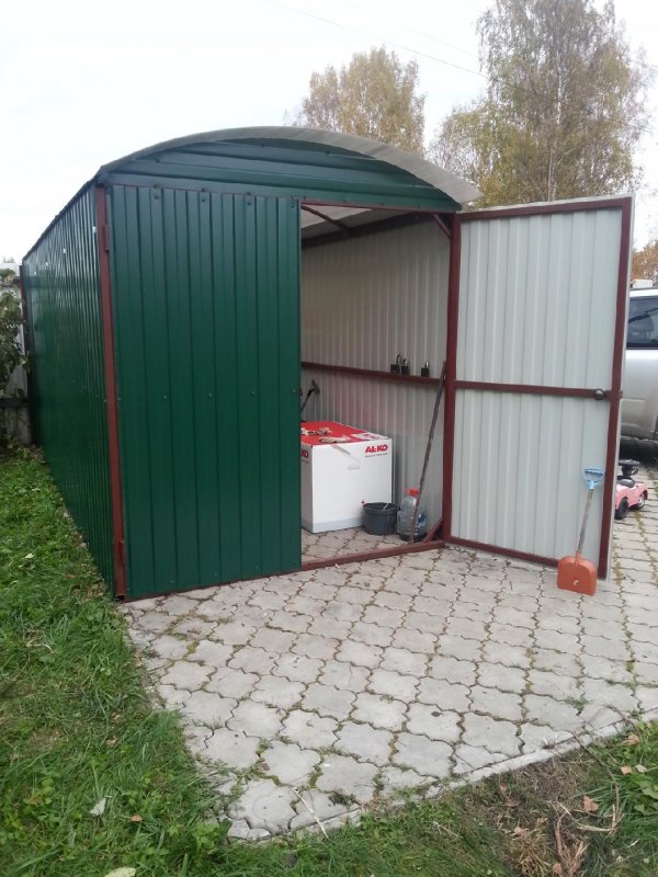 Сарай из металлопрофиля