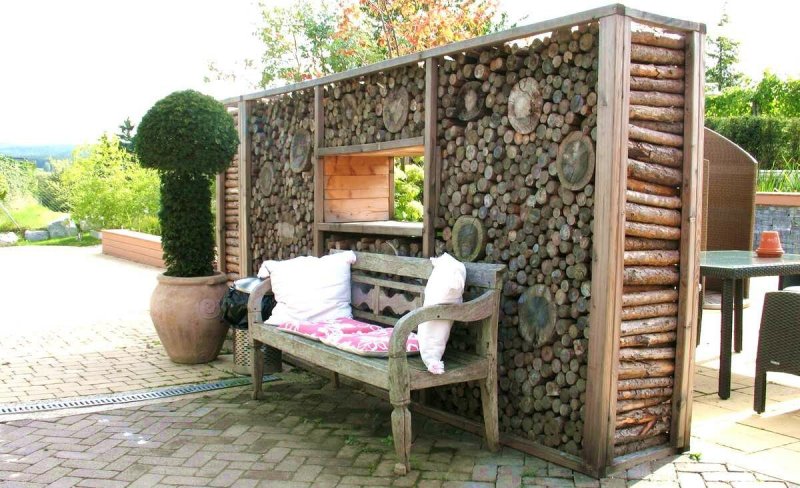 Cordwood забор