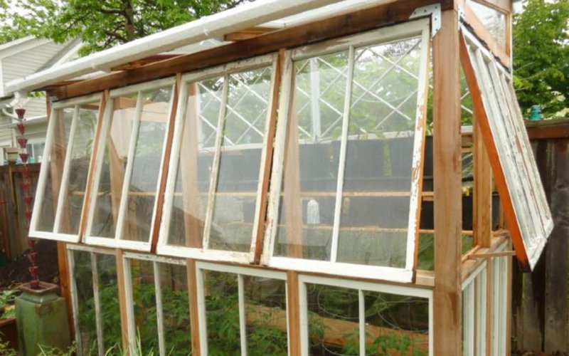 Парник из старых оконных рам