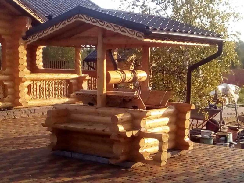 Колодец бревенчатый