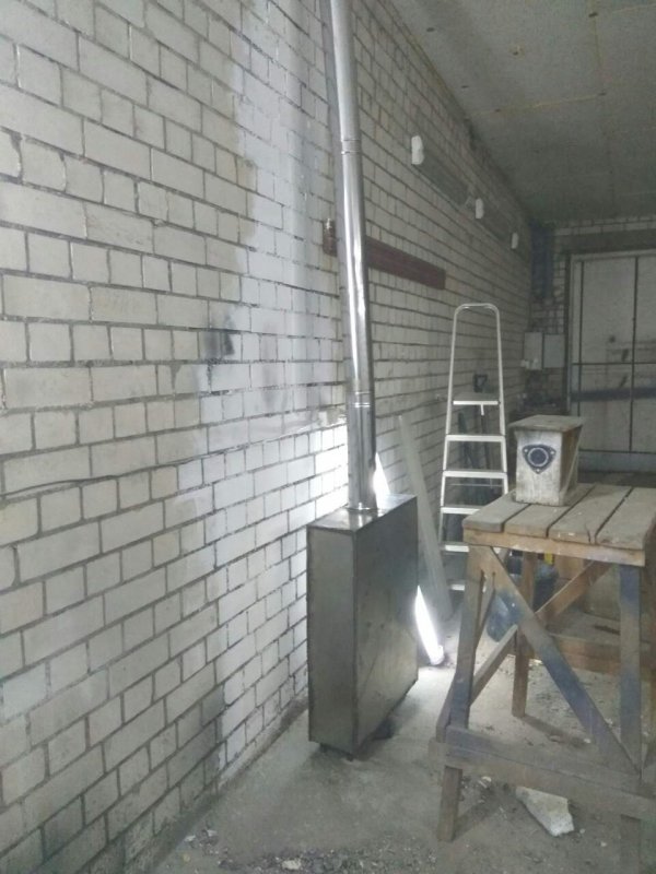 Круглая печка в гараж