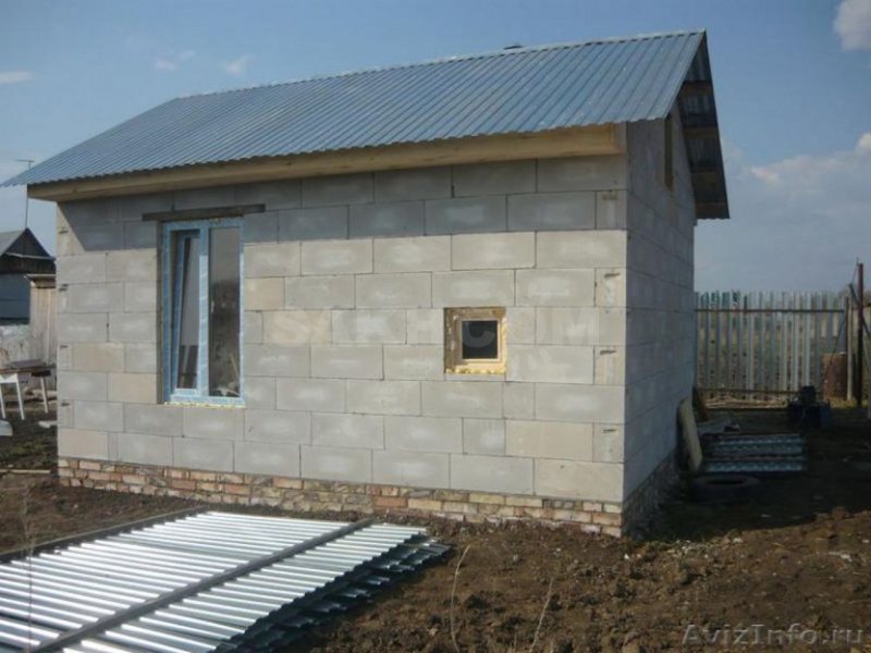 Баня 3 на 4 из керамзитобетонных блоков