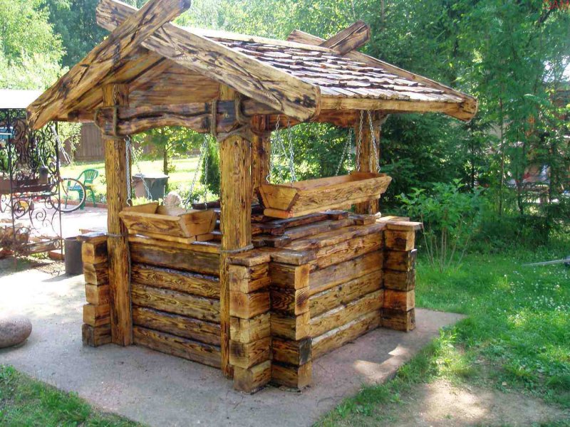 Колодец из бревен