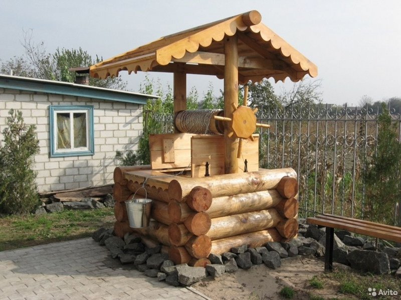 Колодец рубленный из бревна