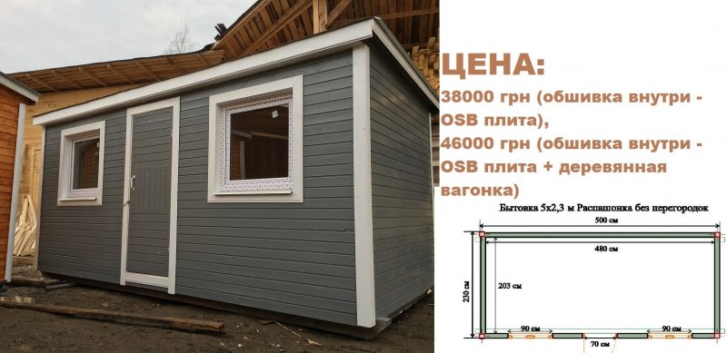 Отделка бытовки снаружи сайдингом