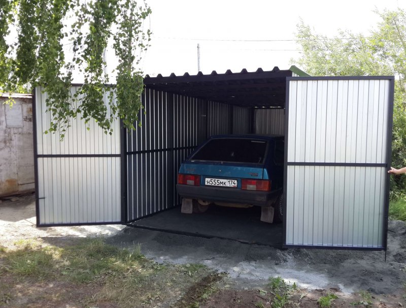 Гараж Ракушка на даче