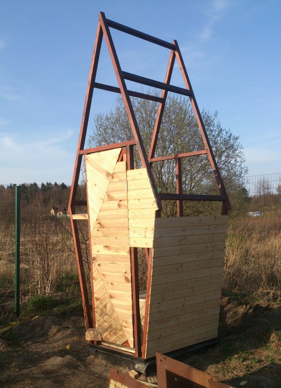 Туалет из бруса 100х100