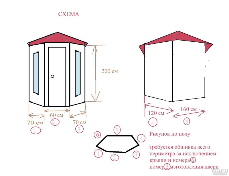 Уличный туалет для дачи схема