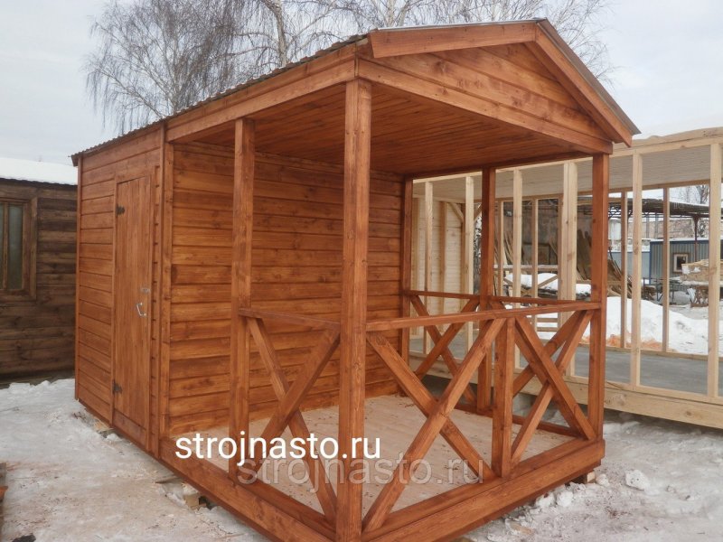 Беседка с сараем