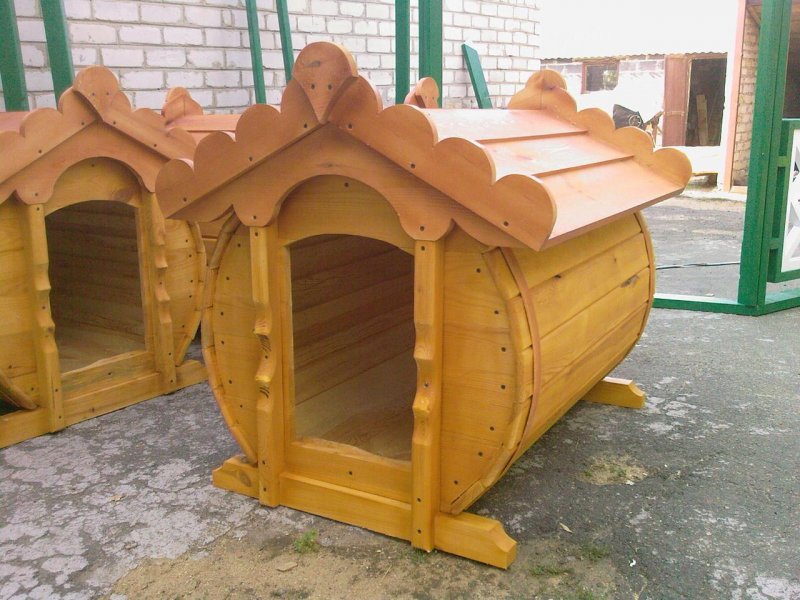Собачьи будки из дерева