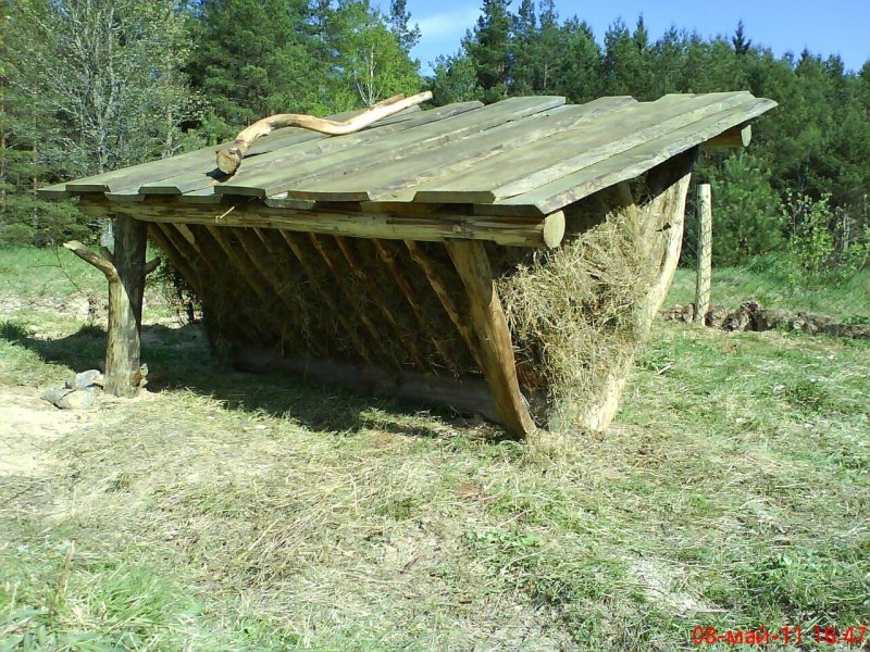 Постройка сарая из горбыля