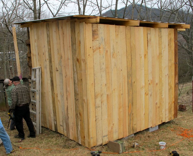 Сарай из необрезной доски