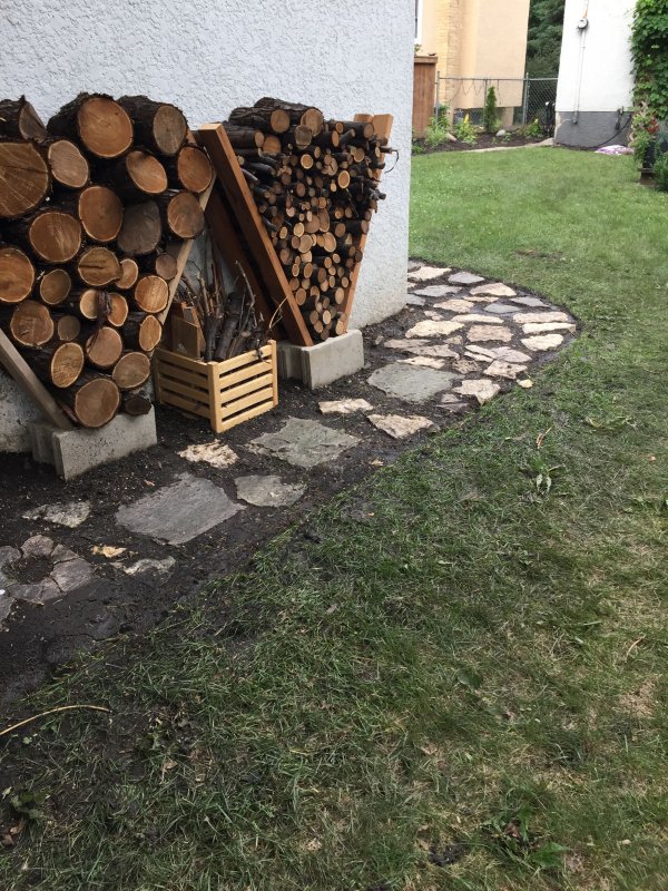 Круглая поленница дров