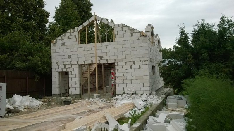 Постройка гаража из газобетона