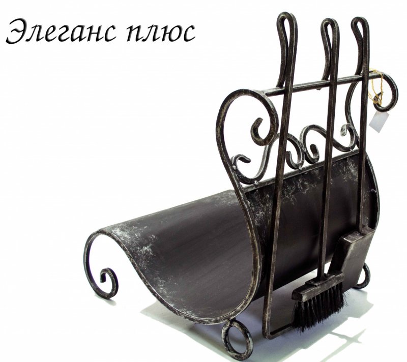 Дровница из металла для камина