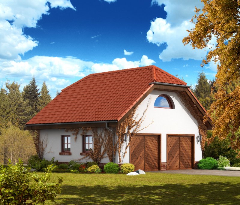 Гараж с мансардой