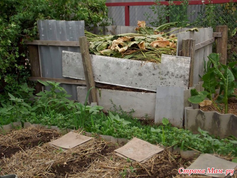 Бетонная компостная куча