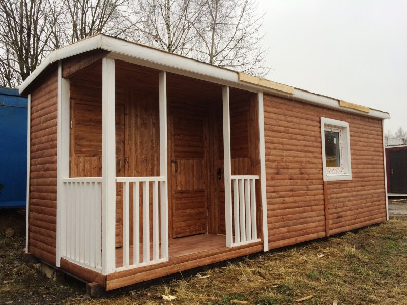 Дачная бытовка 2.3х4 м с крыльцом