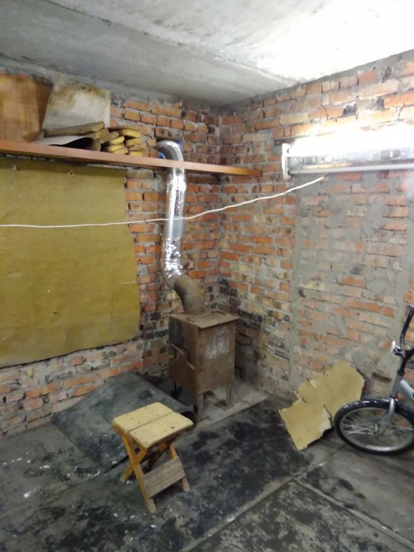 Обустройство буржуйки в гараже