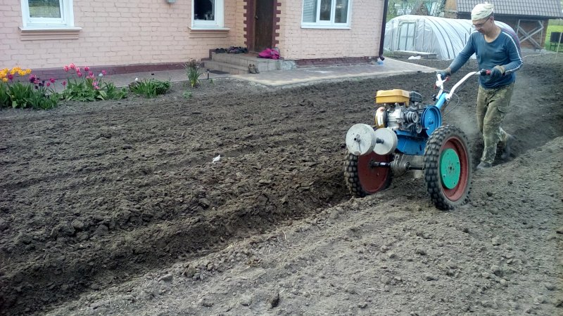 Вспашу огород мотоблоком
