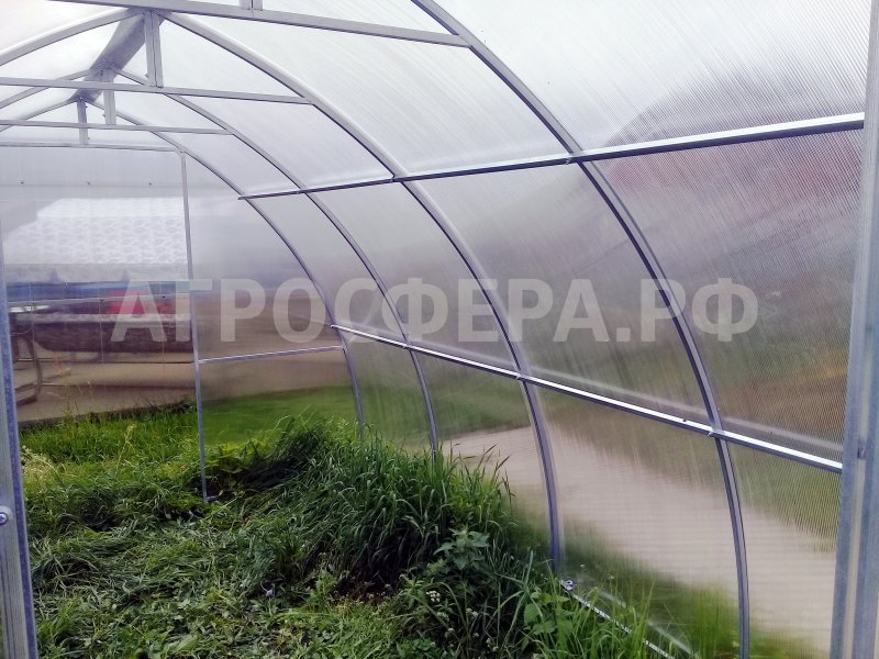 Теплица 4м с поликарбонатом "Агросфера - мини" (1,64*1,66м, шаг дуг 1,0)