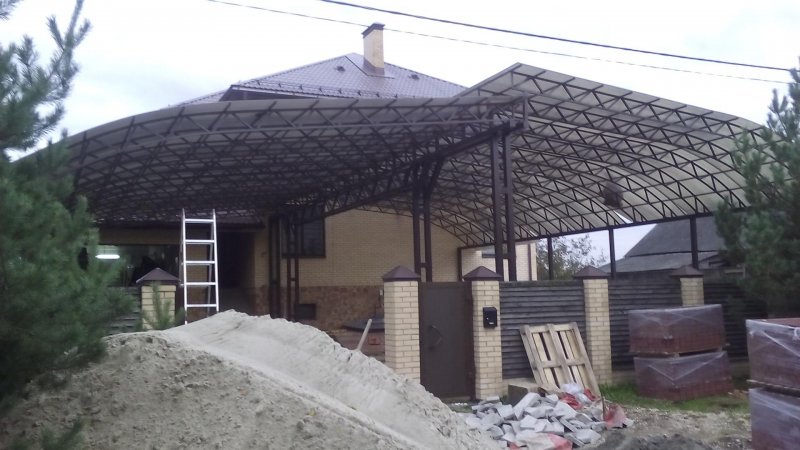 Навес дугой из мягкой