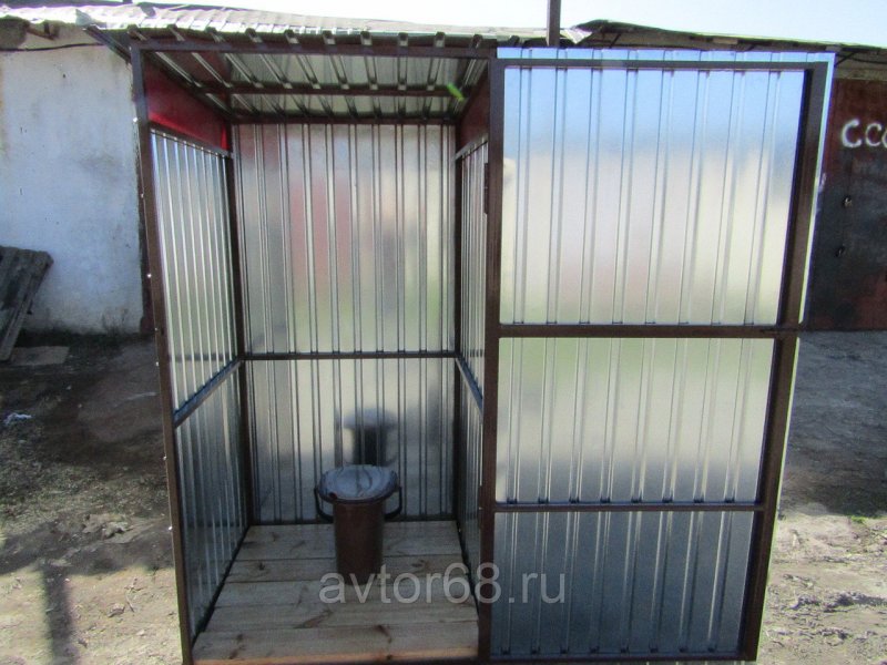 Туалет из профильной трубы