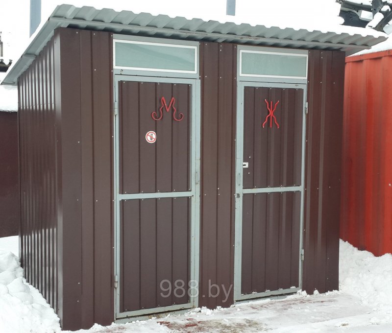 Садовый туалет из металлопрофиля