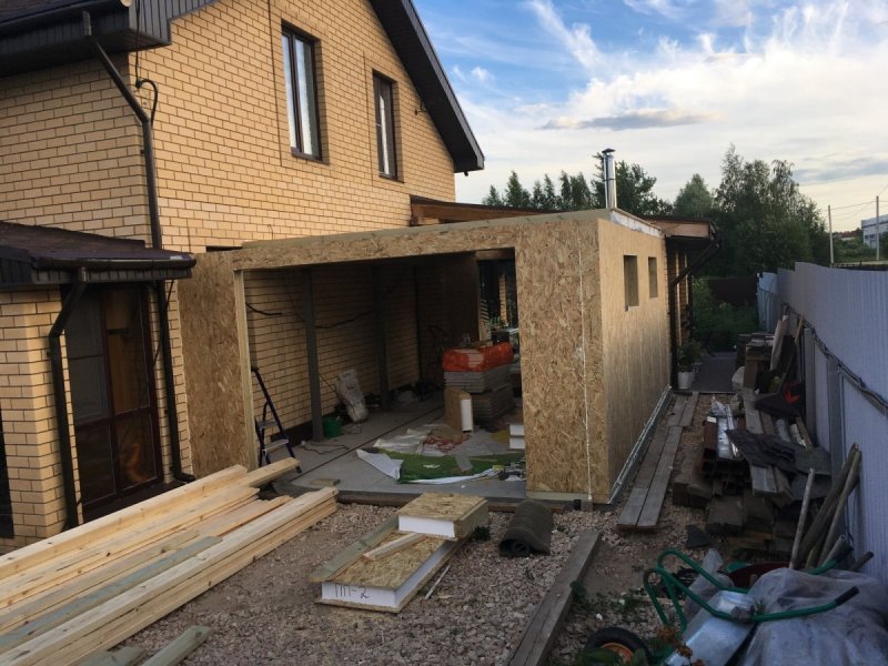 Гараж пристроенный к дому