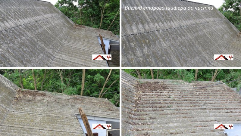Химические средства для чистки шифера