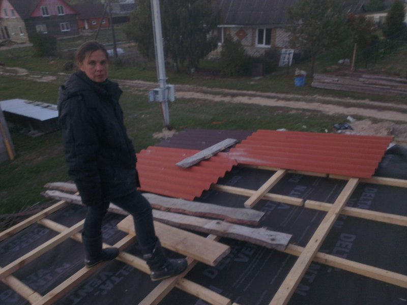 Крыша гаража из шифера
