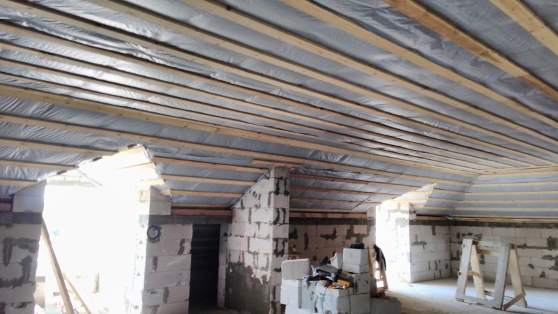 Пирог деревянной крыши гаража из газобетона