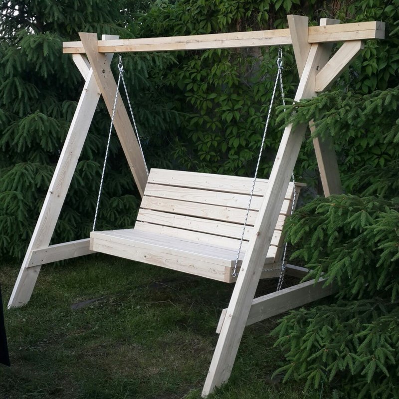 Качели деревянные
