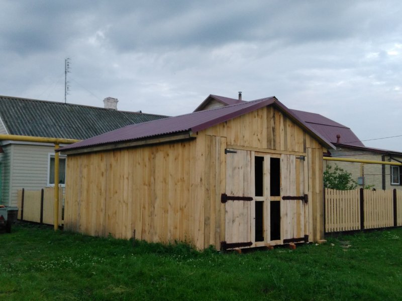 Каркасный гараж из дерева 6х4