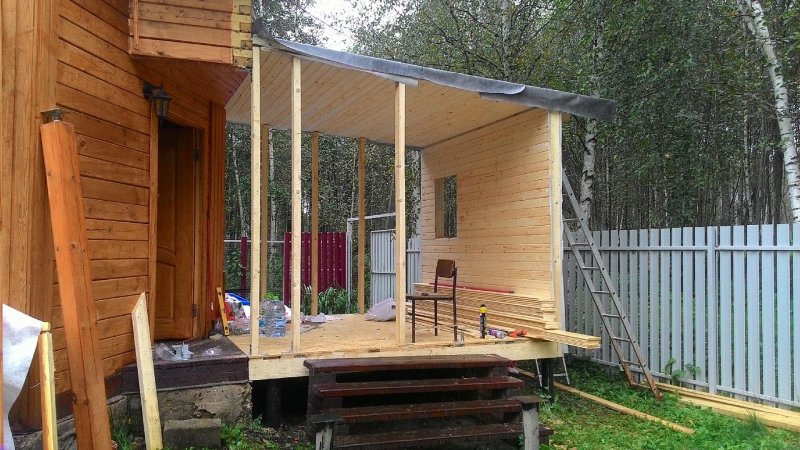 Пристройка к дачному