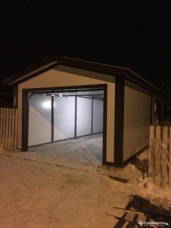 Гараж из сэндвич панелей