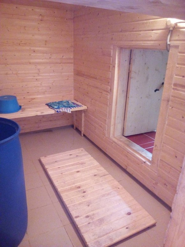 Мини баня в гараже