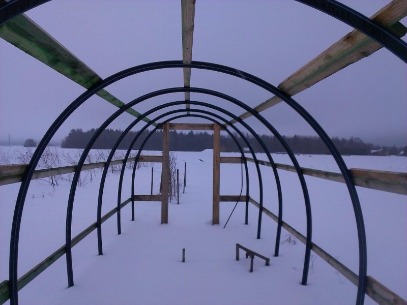 Теплица из ПНД трубы