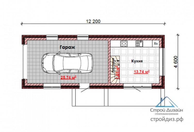 Гараж хозблок и баня под одной крышей проект