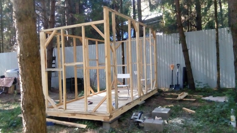 Каркас деревянной бытовки