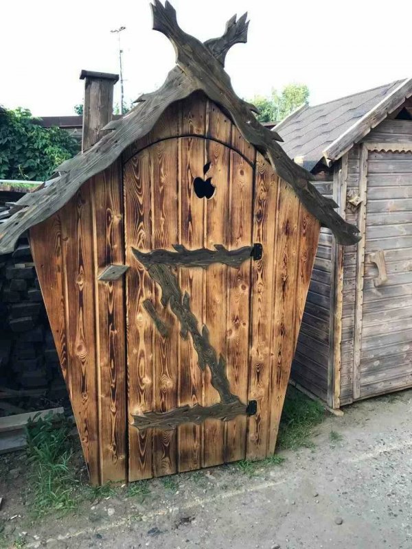 Прикольный туалет на даче