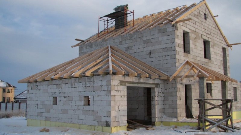 Пристройка из газобетона
