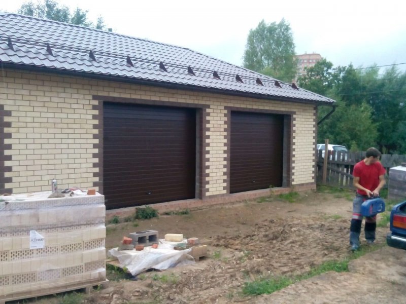 Баня из блоков 3 4 с односкатной крышей