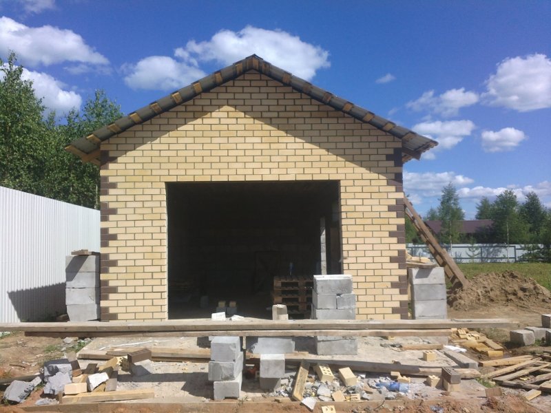 Гараж из газобетона проекты